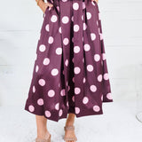 Johnny Plum Pleated Dotty Midi Skirt Glam