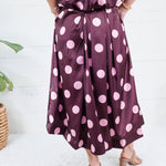 Johnny Plum Pleated Dotty Midi Skirt Glam