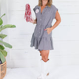 Jolie Black Micro Check Mini Dress Elan