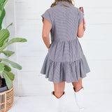 Jolie Black Micro Check Mini Dress Elan