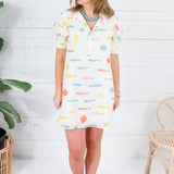 Jonah Ivory Fishy Pleat Back Dress Karlie
