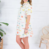 Jonah Ivory Fishy Pleat Back Dress Karlie