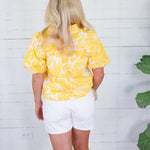 Joni Sunshine Floral Button Top Sugarlips