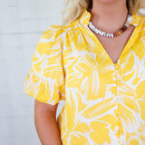 Joni Sunshine Floral Button Top Sugarlips