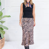 Jordan Bias Cut Tiger Midi Skirt Sunday Edition