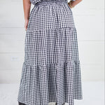 Jordan Black Gingham Maxi Skirt Entro