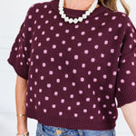 Joseph Burgundy Dottie Sweater Entro