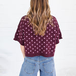 Joseph Burgundy Dottie Sweater Entro