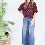 Joseph Burgundy Dottie Sweater Entro