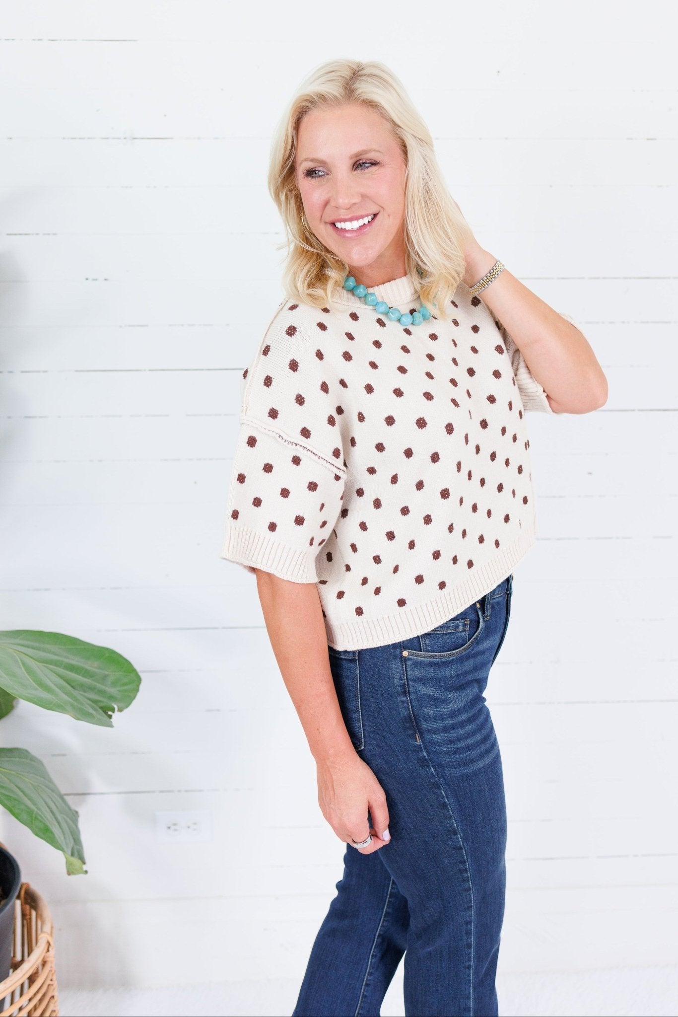 Joseph Ecru Dottie Sweater Entro
