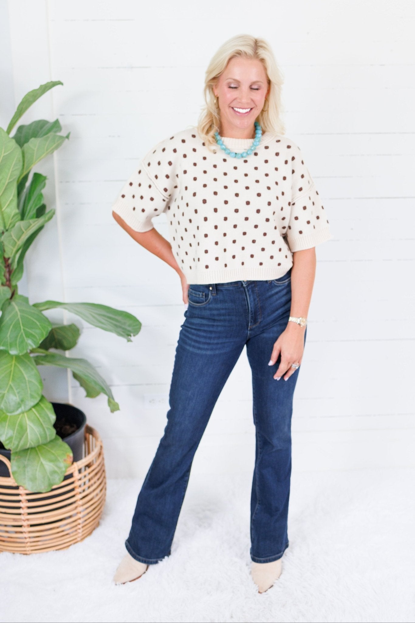 Joseph Ecru Dottie Sweater Entro