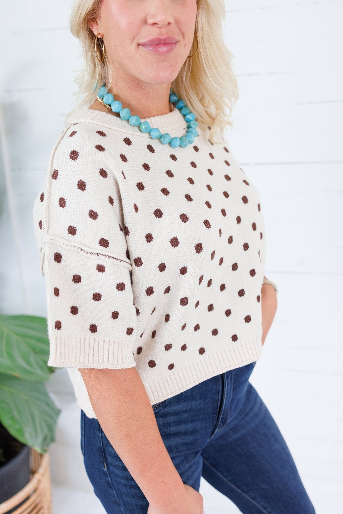 Joseph Ecru Dottie Sweater Entro