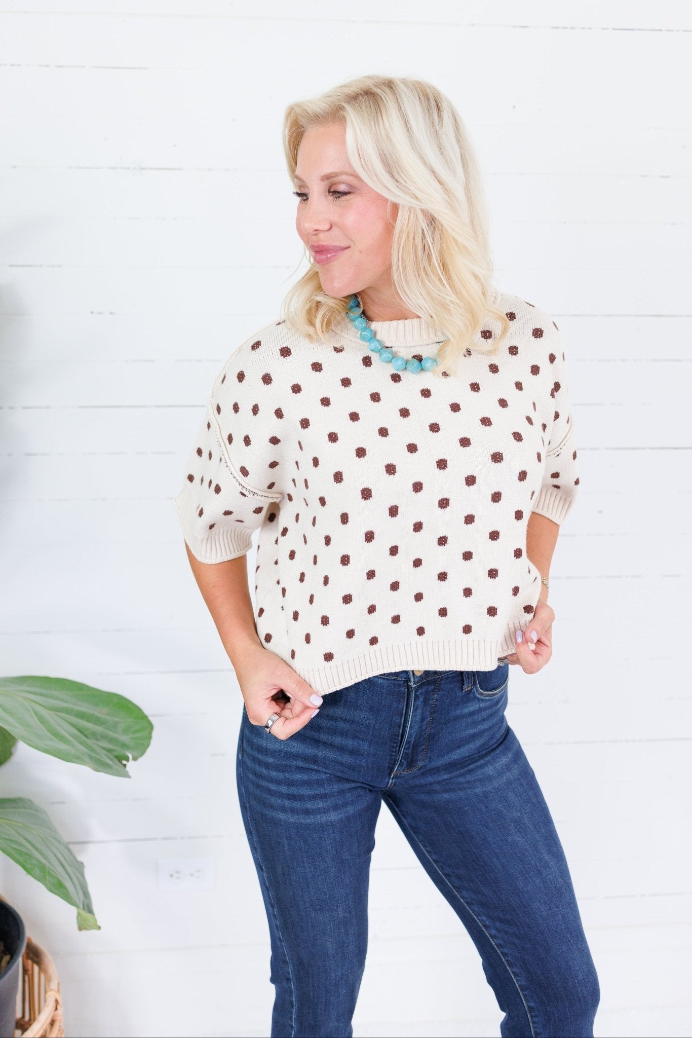 Joseph Ecru Dottie Sweater Entro