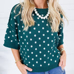 Joseph Hunter Green Dottie Sweater Entro