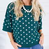 Joseph Hunter Green Dottie Sweater Entro