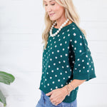 Joseph Hunter Green Dottie Sweater Entro