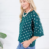Joseph Hunter Green Dottie Sweater Entro