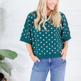 Joseph Hunter Green Dottie Sweater Entro
