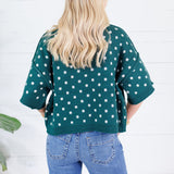 Joseph Hunter Green Dottie Sweater Entro