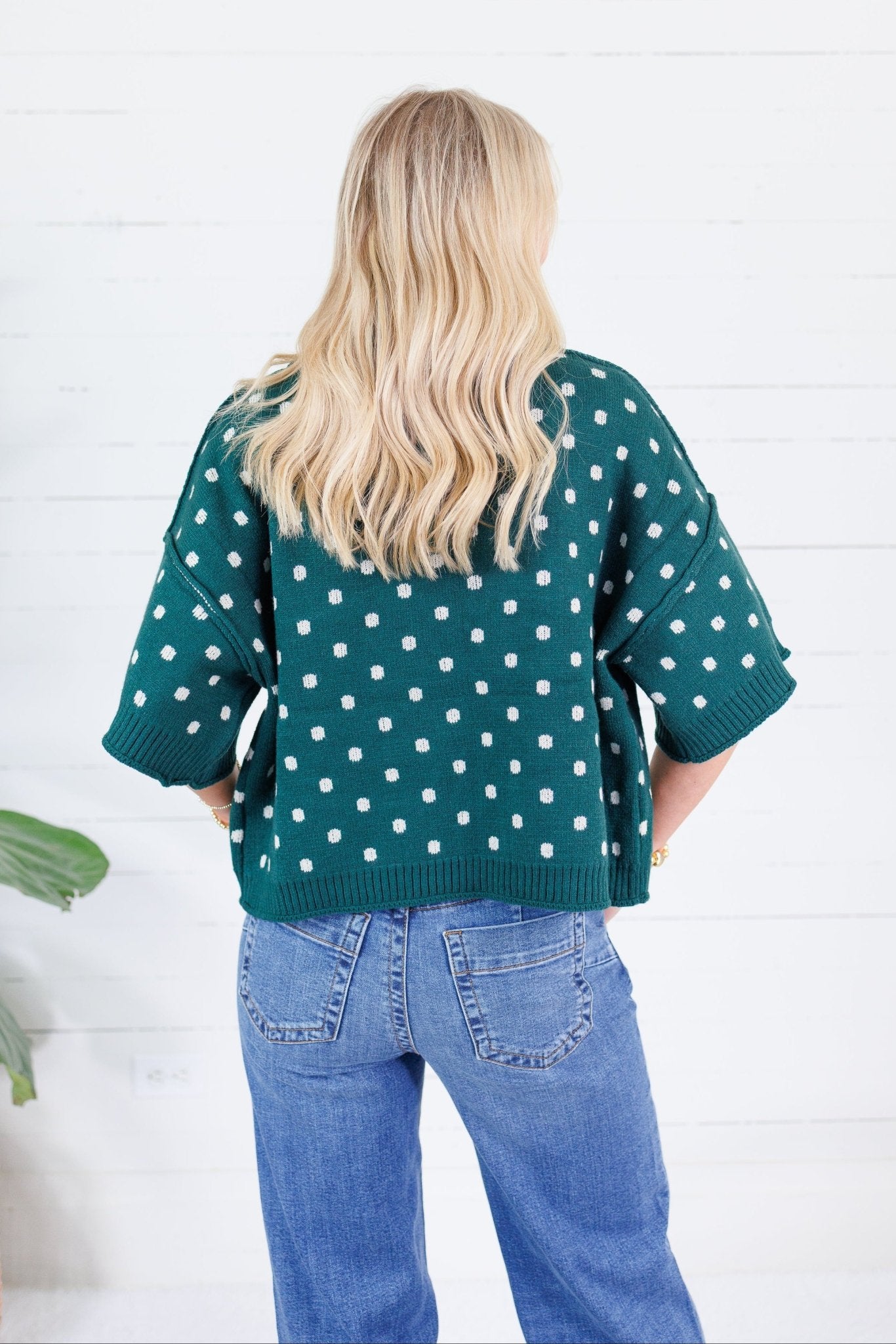Joseph Hunter Green Dottie Sweater Entro