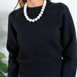 Jules Black Crewneck Sweater Molly Bracken