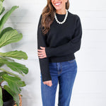 Jules Black Crewneck Sweater Molly Bracken