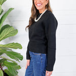 Jules Black Crewneck Sweater Molly Bracken