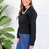 Jules Black Crewneck Sweater Molly Bracken