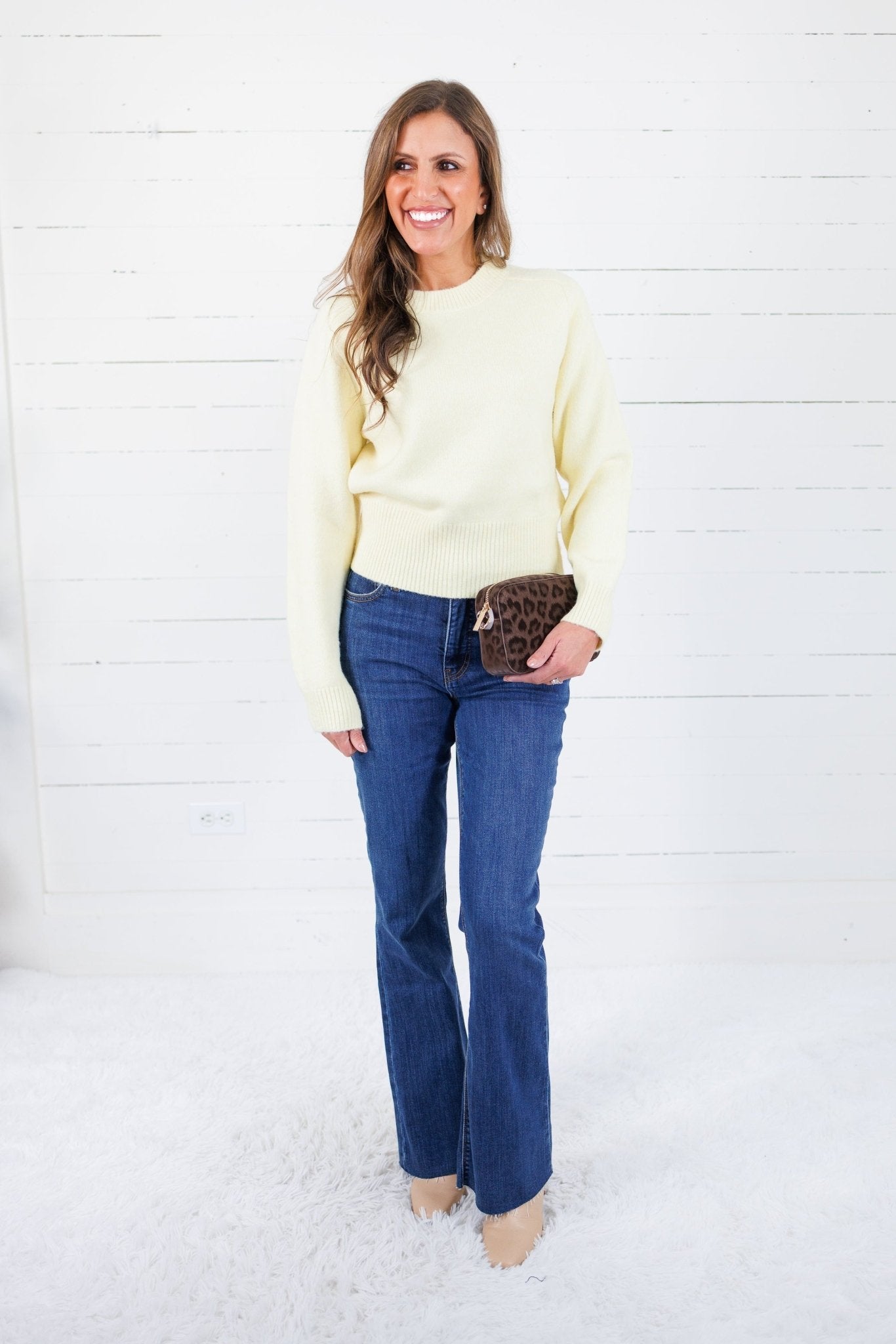 Jules Butter Yellow Crewneck Sweater Molly Bracken