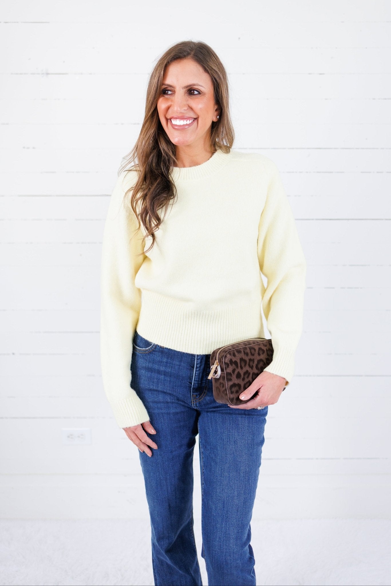 Jules Butter Yellow Crewneck Sweater Molly Bracken