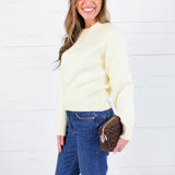 Jules Butter Yellow Crewneck Sweater Molly Bracken