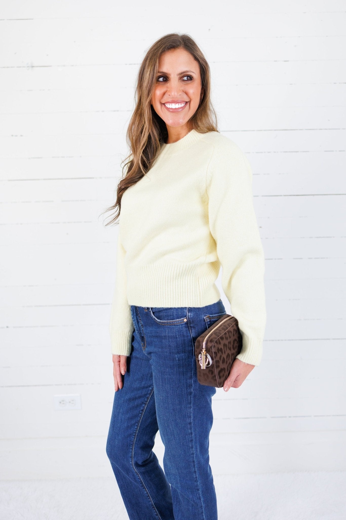 Jules Butter Yellow Crewneck Sweater Molly Bracken