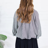 Juniper Black Gingham Bomber Jacket Entro