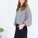 Juniper Black Gingham Bomber Jacket Entro