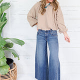 Juniper Camel Gingham Bomber Jacket Entro