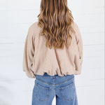 Juniper Camel Gingham Bomber Jacket Entro
