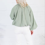 Juniper Olive Gingham Bomber Jacket Entro