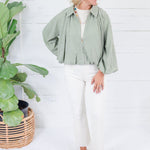 Juniper Olive Gingham Bomber Jacket Entro