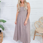 Kalley Brown Gingham Maxi Dress