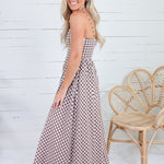 Kalley Brown Gingham Maxi Dress