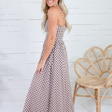 Kalley Brown Gingham Maxi Dress