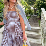 Kalley Brown Gingham Maxi Dress