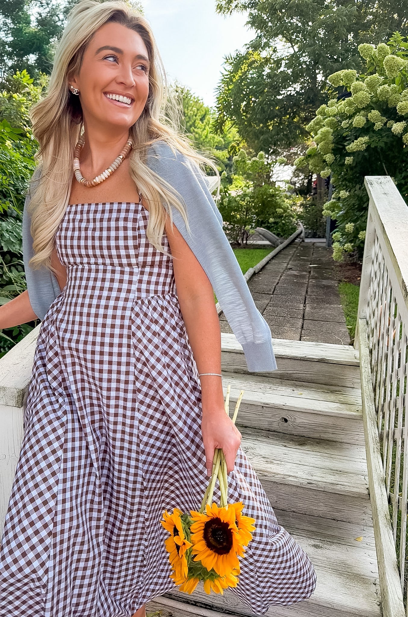 Kalley Brown Gingham Maxi Dress