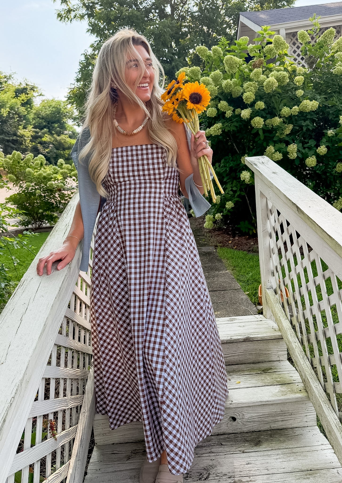 Kalley Brown Gingham Maxi Dress