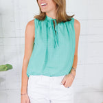 Kathleen Mint Sleeveless Top Elan 
