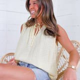 Kathleen Pale Yellow Sleeveless Top Elan