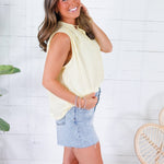 Kathleen Pale Yellow Sleeveless Top Elan