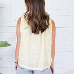 Kathleen Pale Yellow Sleeveless Top Elan