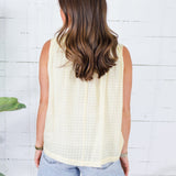 Kathleen Pale Yellow Sleeveless Top Elan