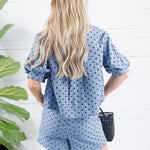 Katie Chambray Polka-Dot Top Karlie